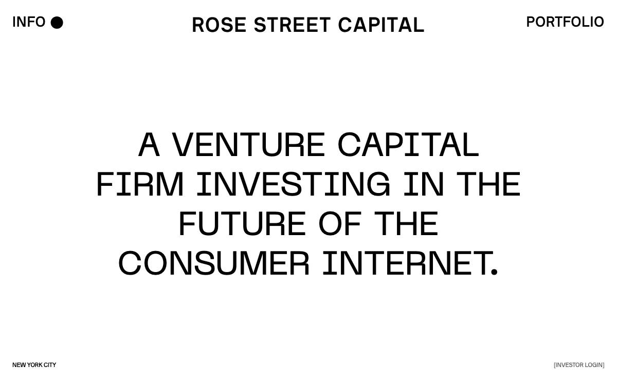 Rose Street Capital website preview