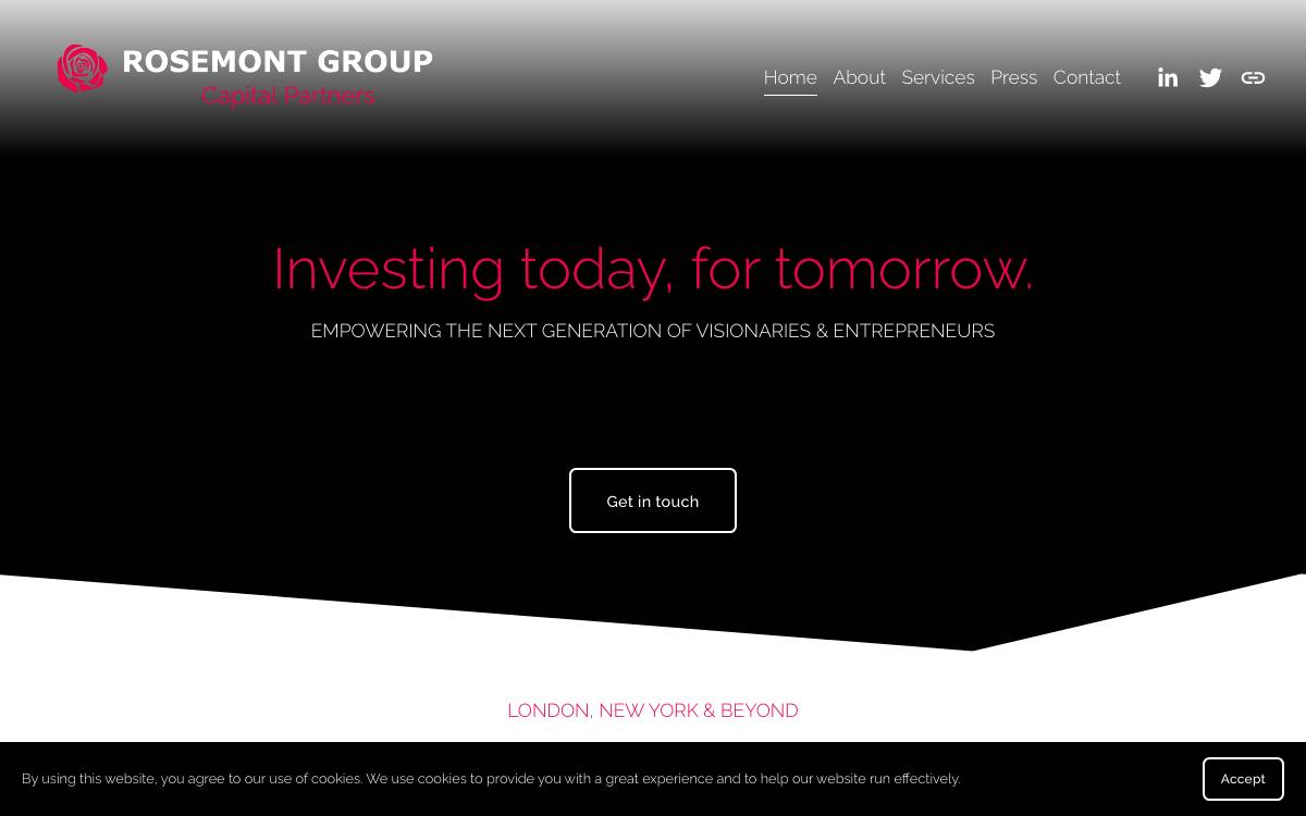 Rosemont Group Capital Partners website preview