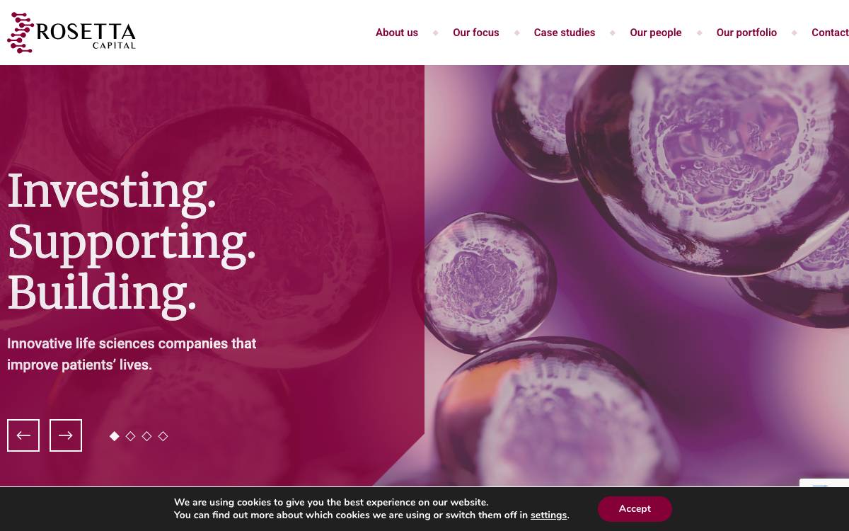 Rosetta Capital Ltd. website preview