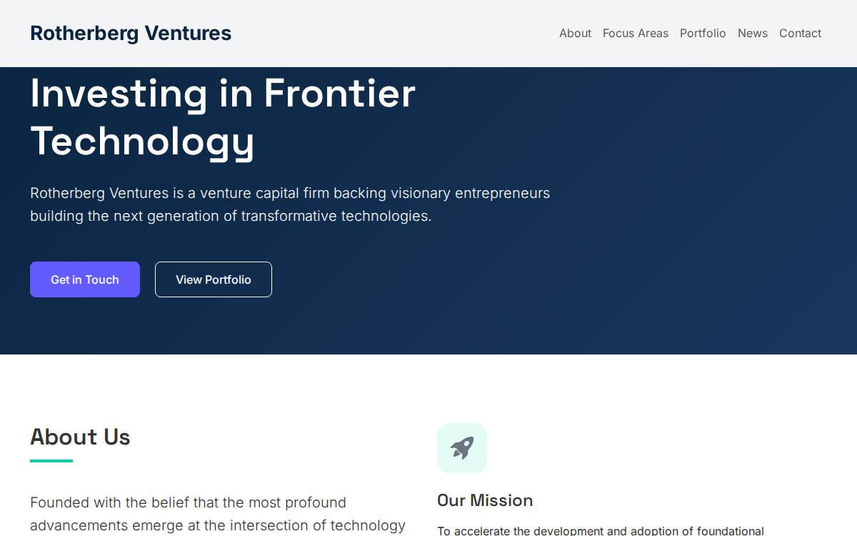 Rothenberg Ventures website preview