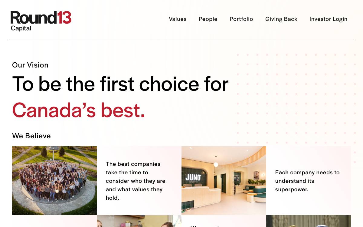 Round13 Capital website preview