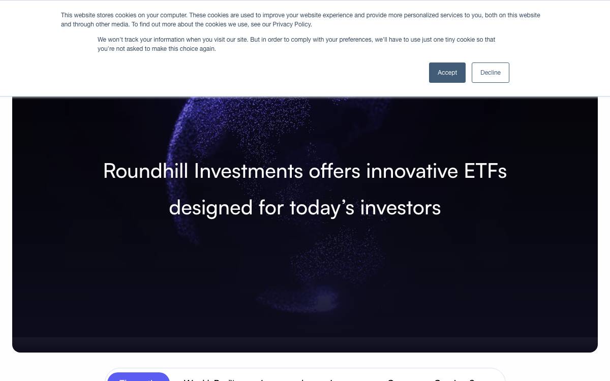 Roundhill Investments website preview