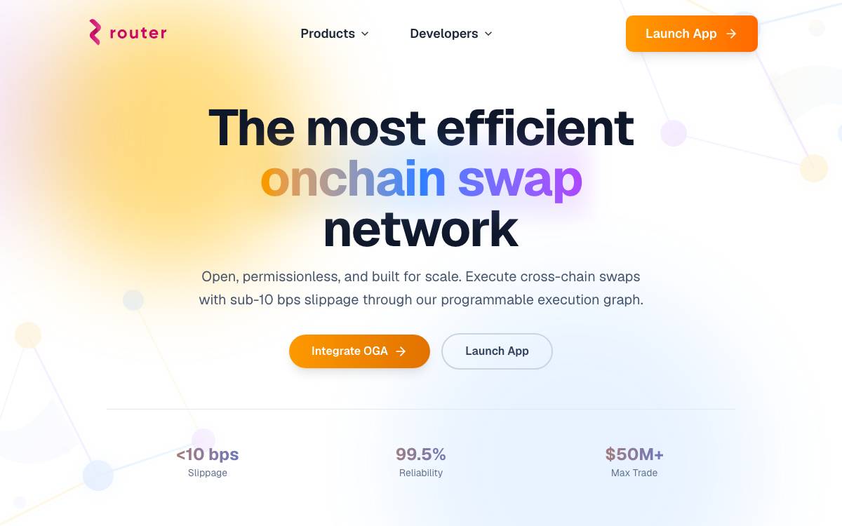 Router Protocol website preview