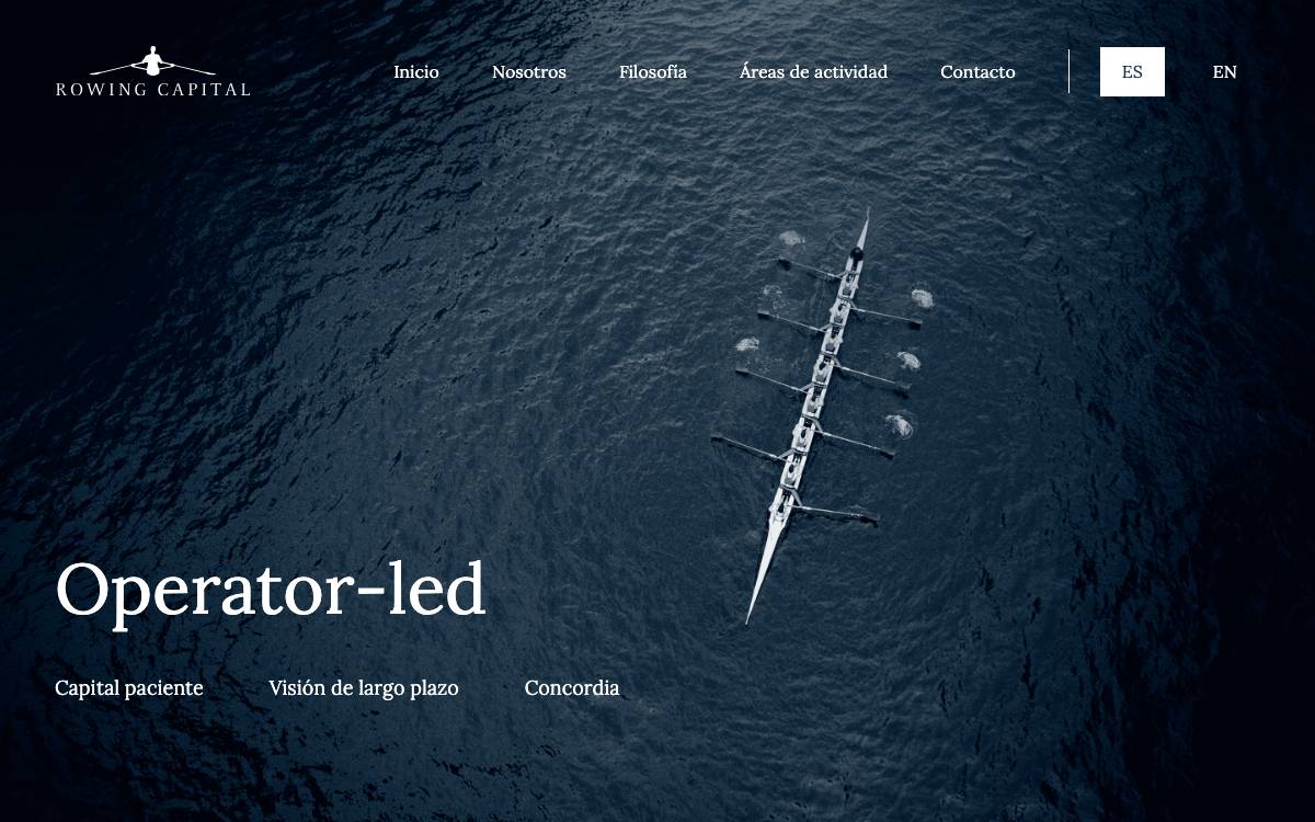 Rowing Capital website preview
