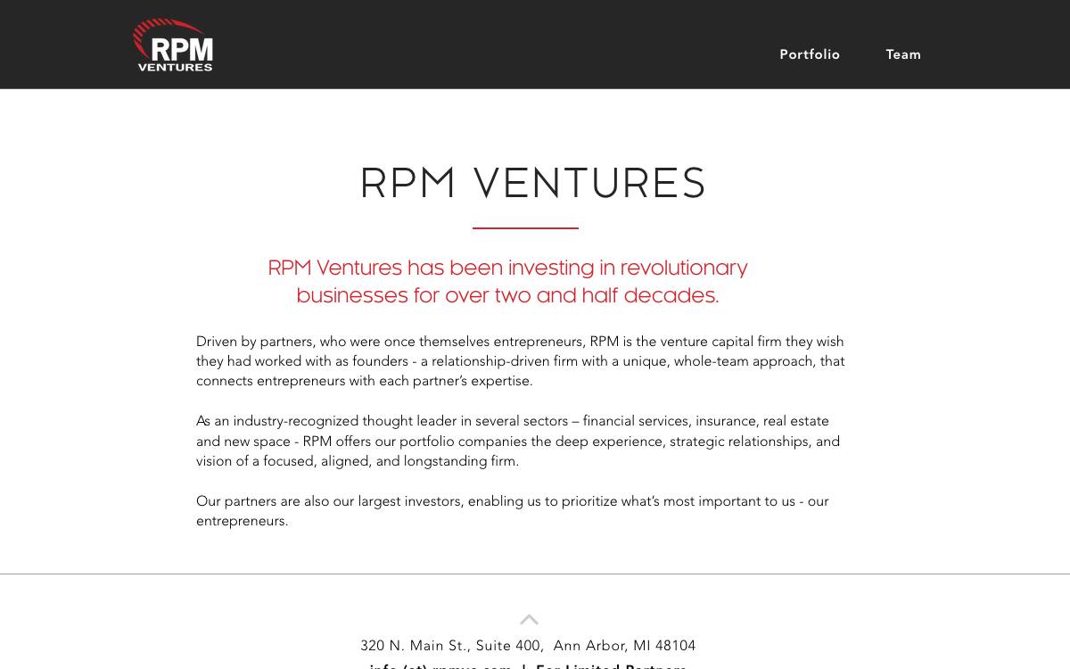 Rpm Ventures Iii Management, L.L.C. website preview