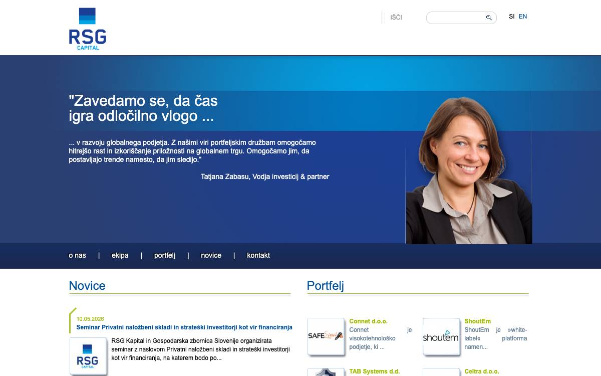 RSG Capital website preview