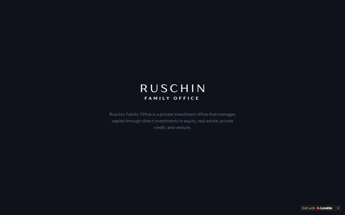 Ruschin Family Office website preview