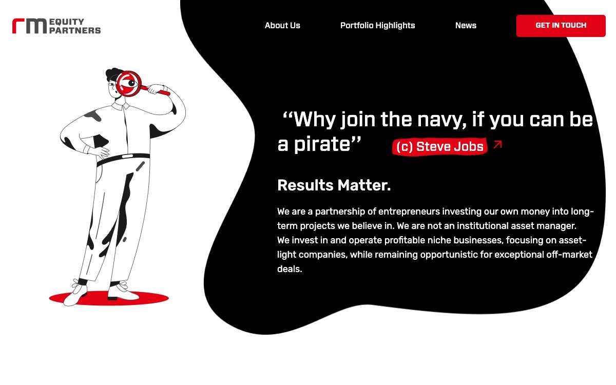 Russmedia Equity Partners website preview