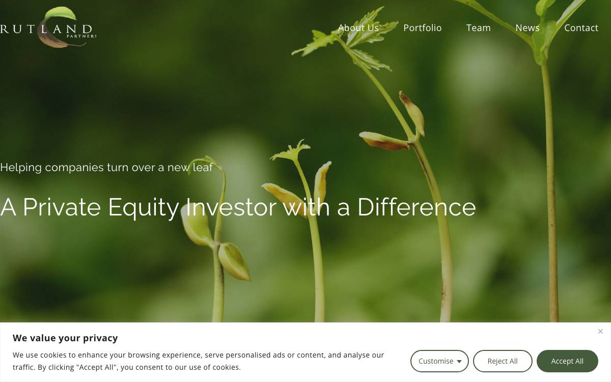 Rutland Partners LLP website preview