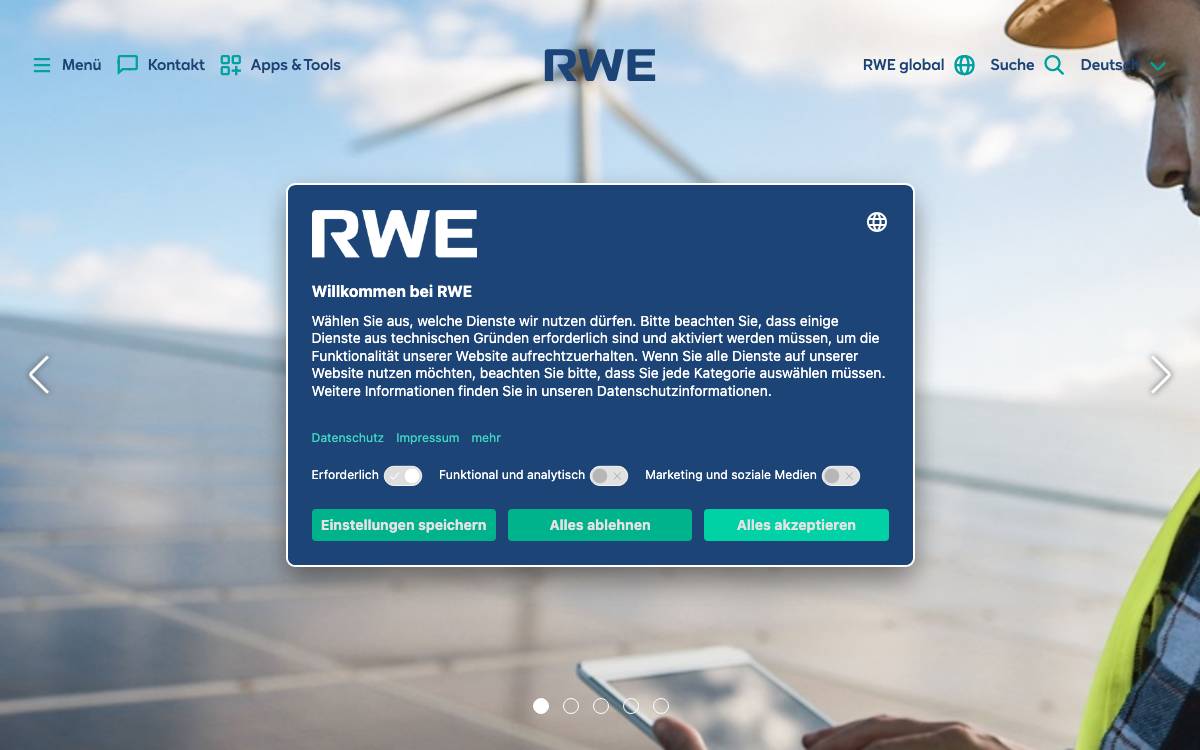 RWE Ventures website preview