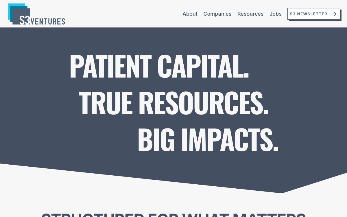 S3 Ventures website preview