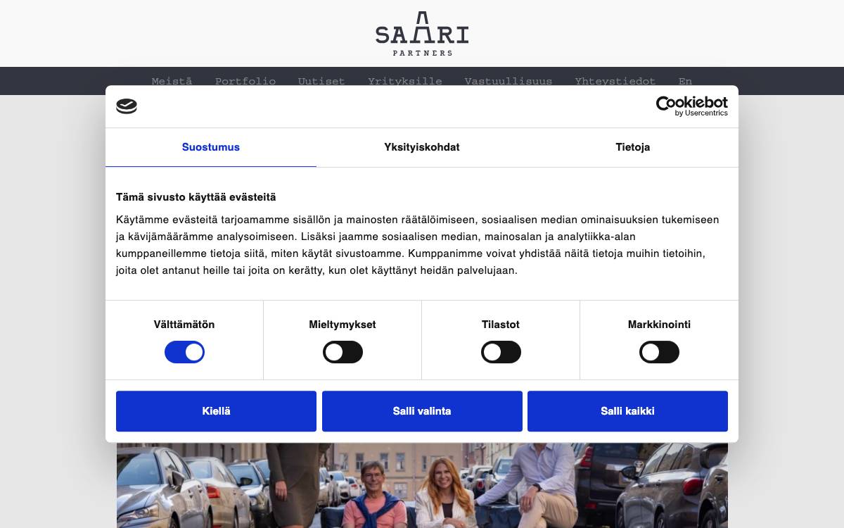 Saari Partners website preview