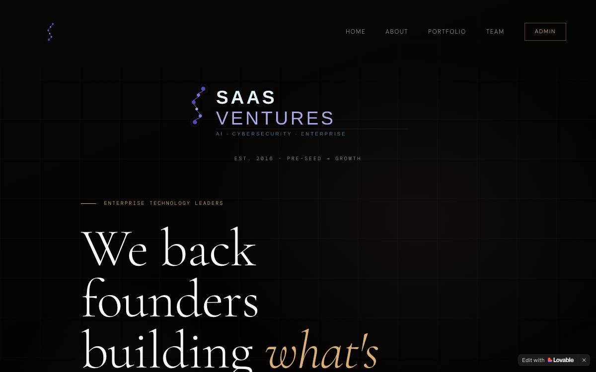 Saas Ventures, L.L.C. website preview