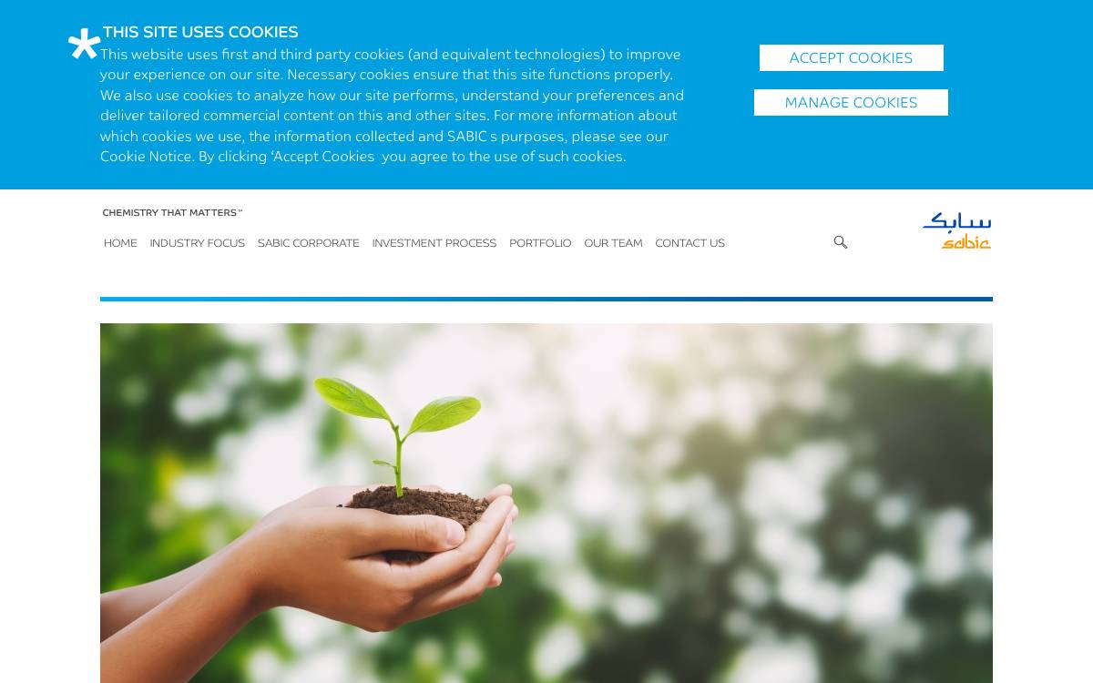SABIC Ventures website preview