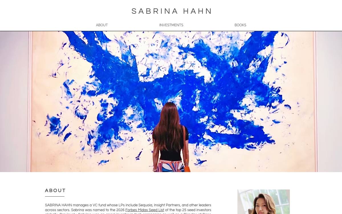 Sabrina Hahn Fund website preview