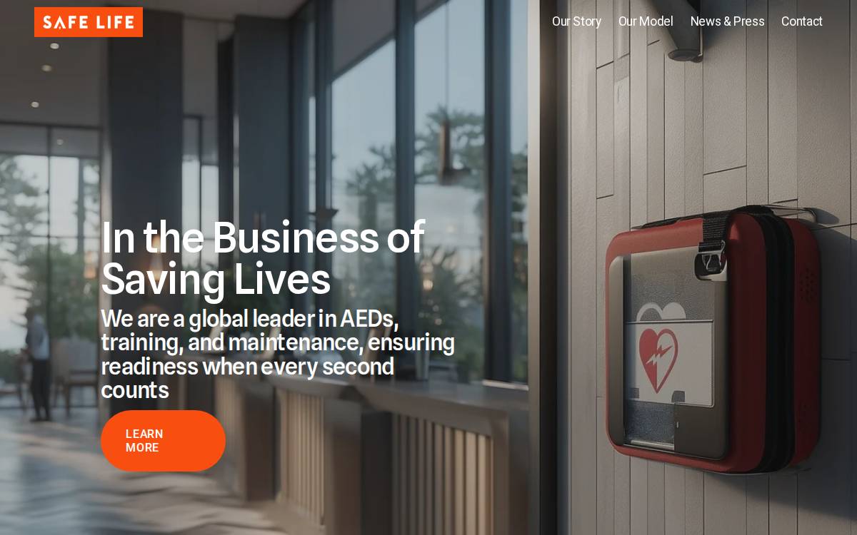 Safe Life website preview