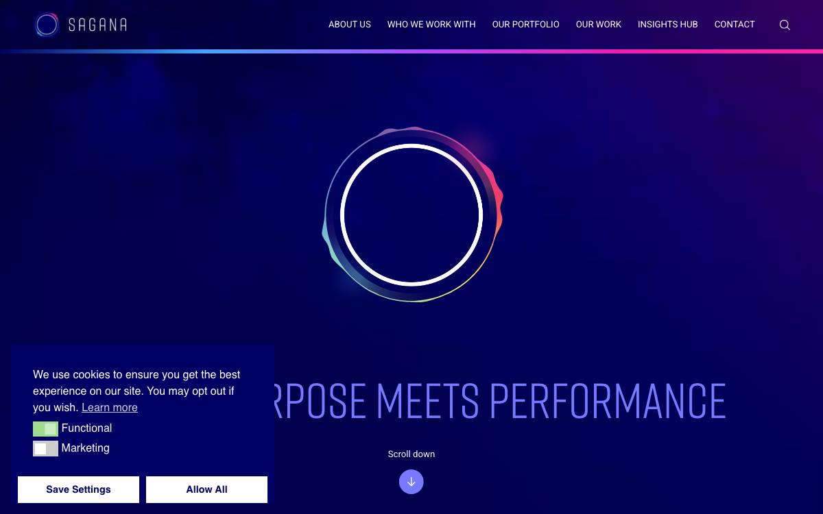 SAGANA website preview