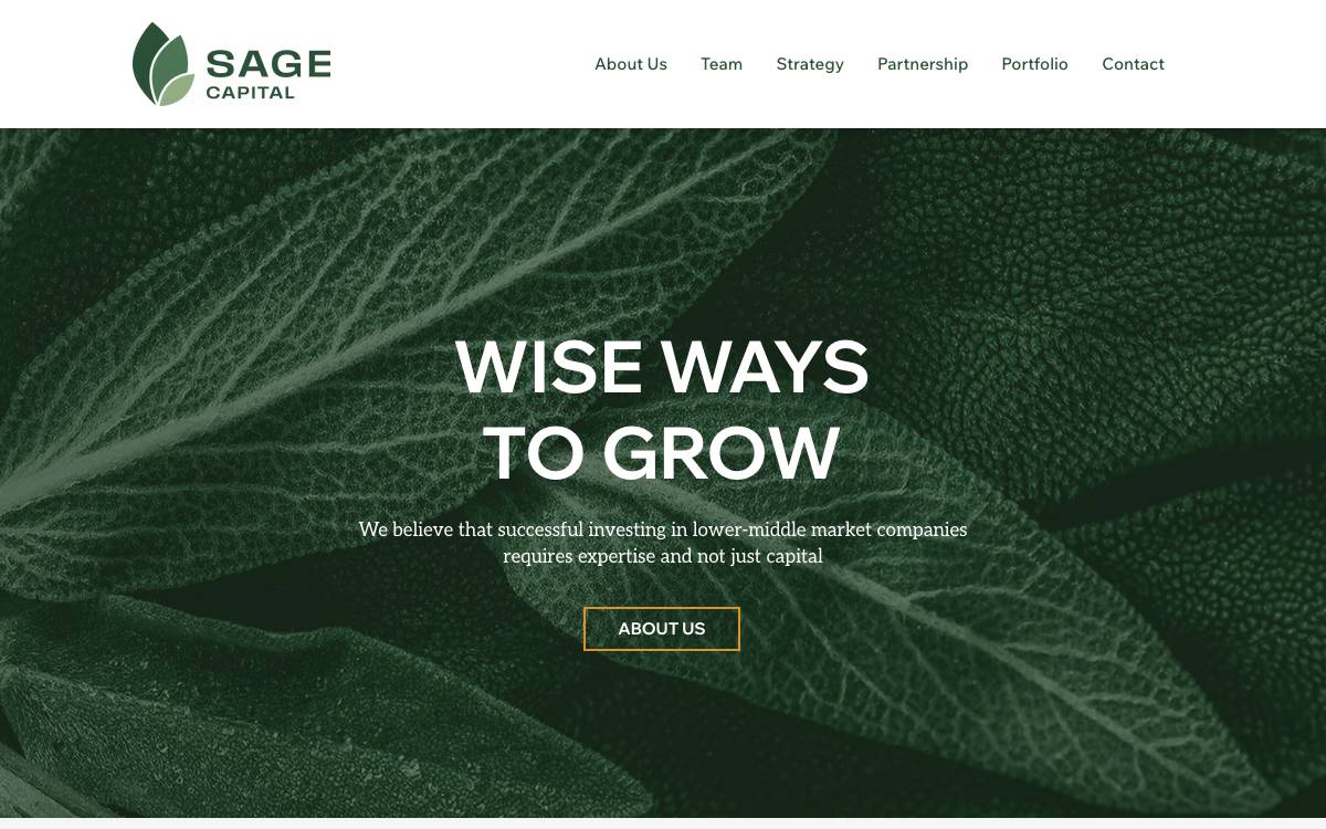 Sage Capital website preview