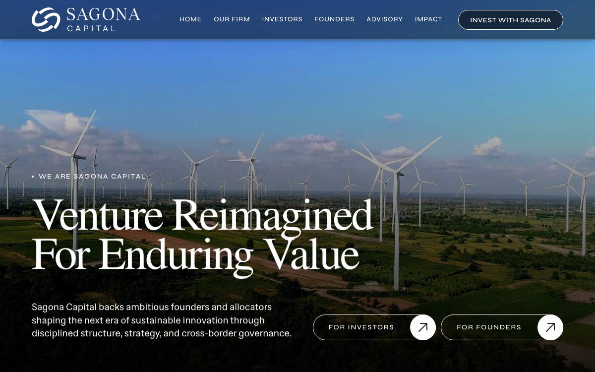 Sagona Capital, Inc. website preview