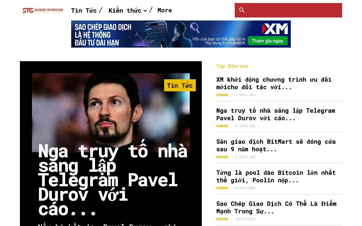 Saigon TradeCoin website preview