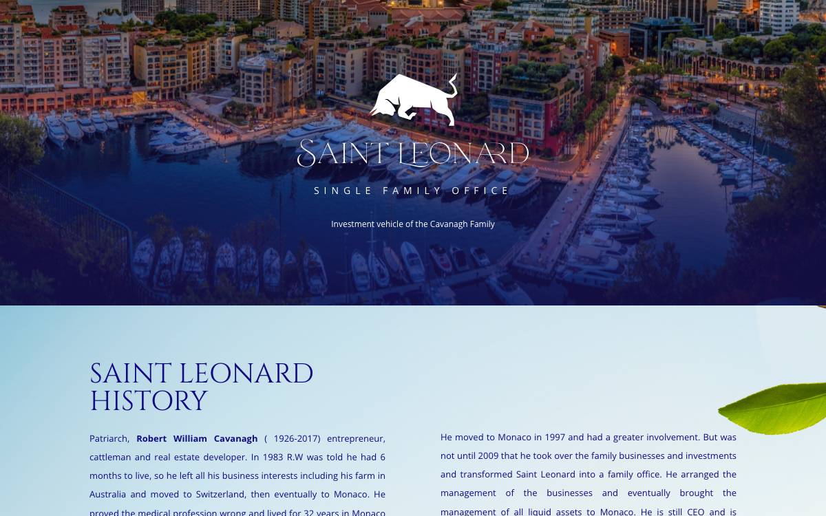 Saint Leonard S.A. website preview