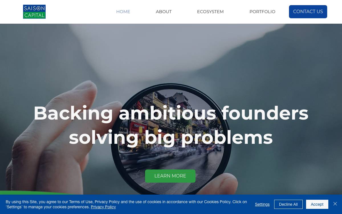 Saison Capital website preview