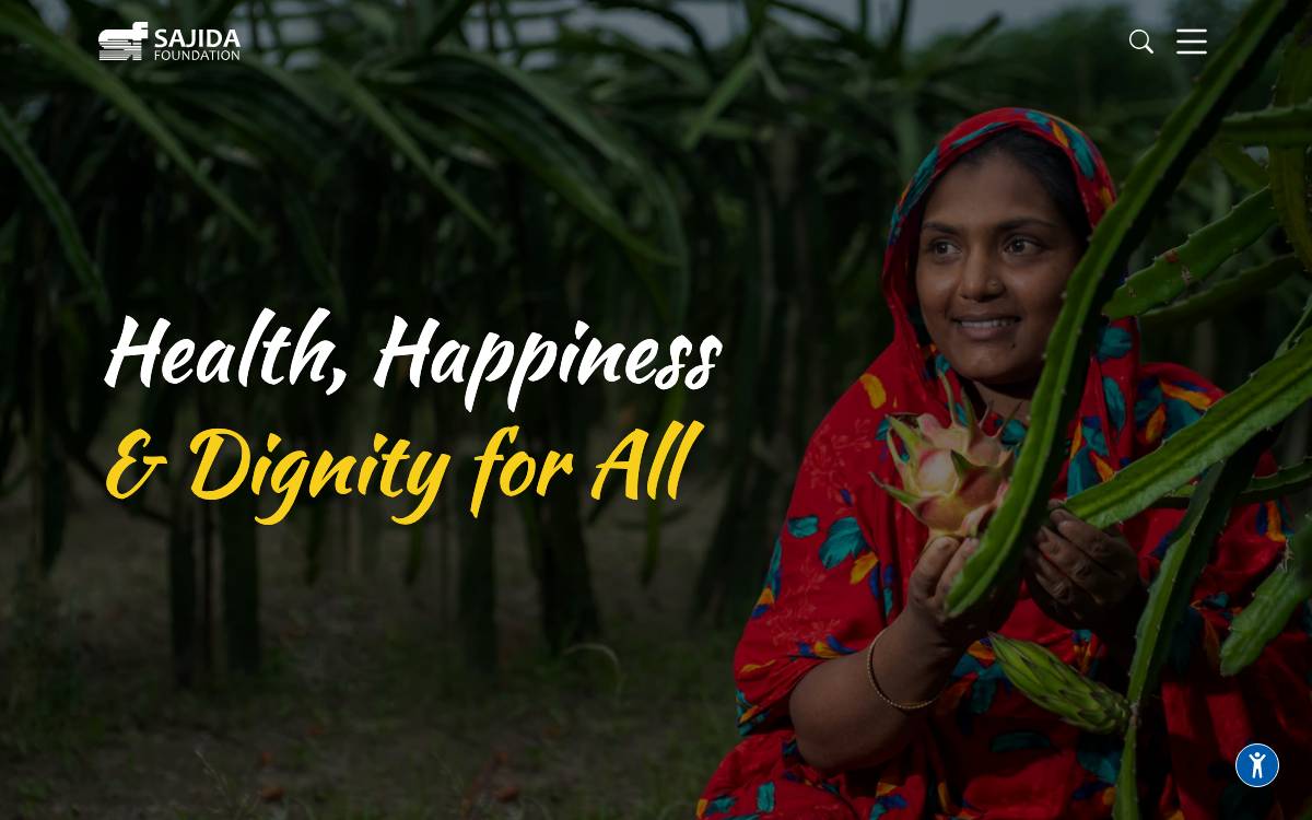 SAJIDA Foundation website preview