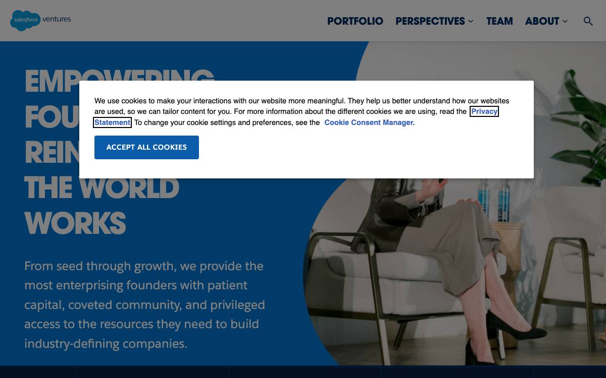 Salesforce Ventures website preview
