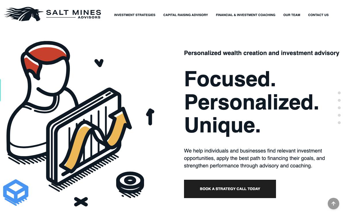 Salt Mines Advisors website preview