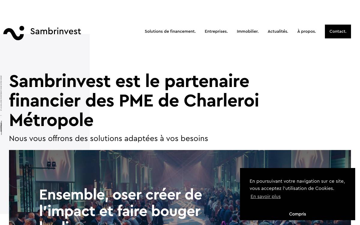 Sambrinvest website preview