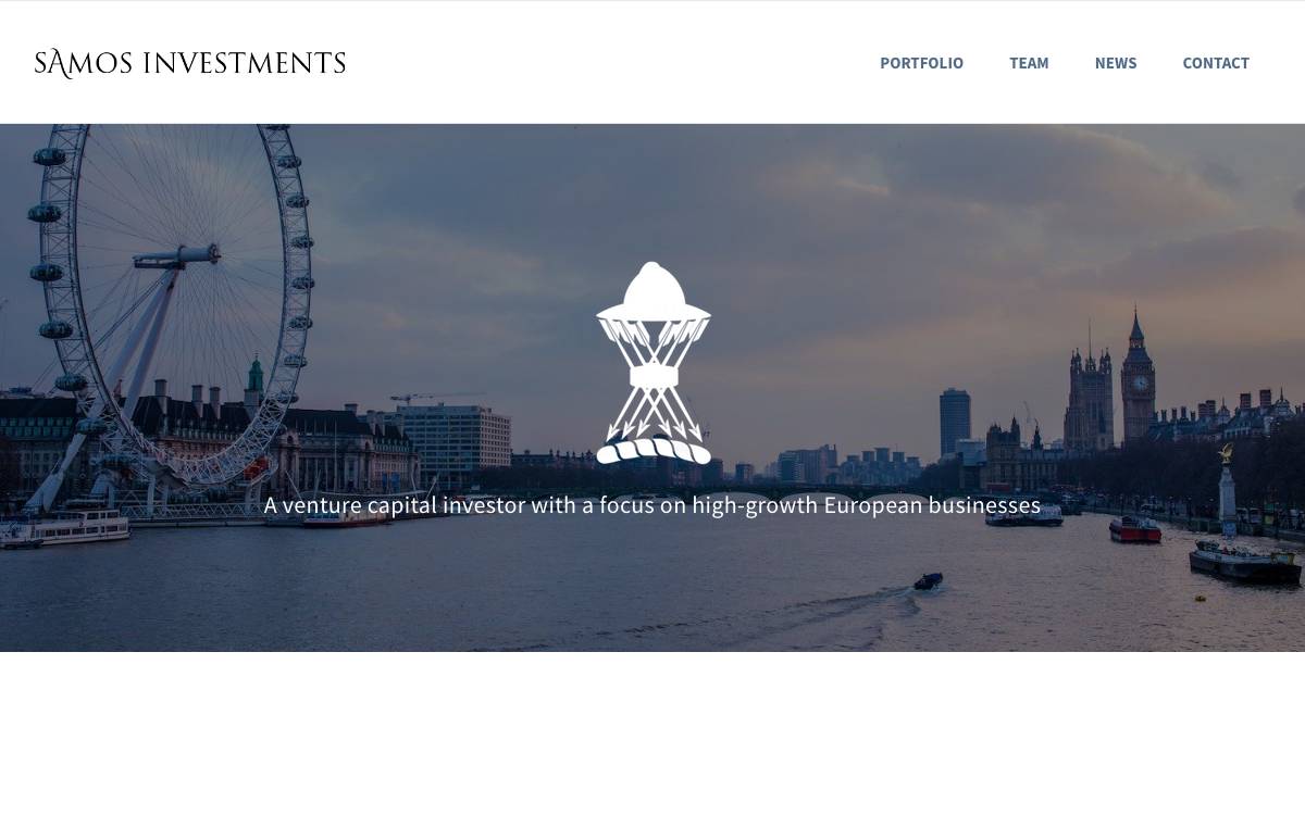 Samos Investments website preview