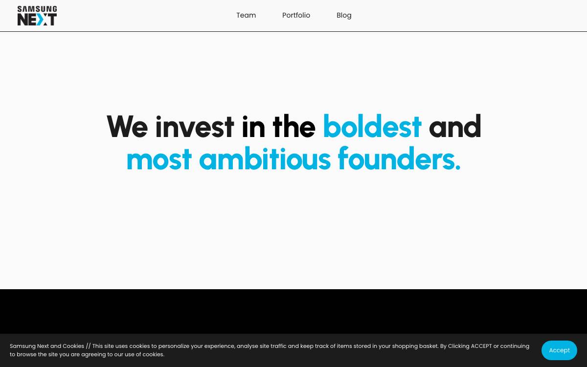 Samsung Next website preview