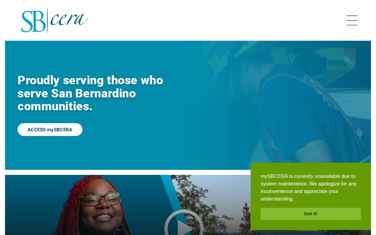 San Bernardino County Employees Retirement Association website preview