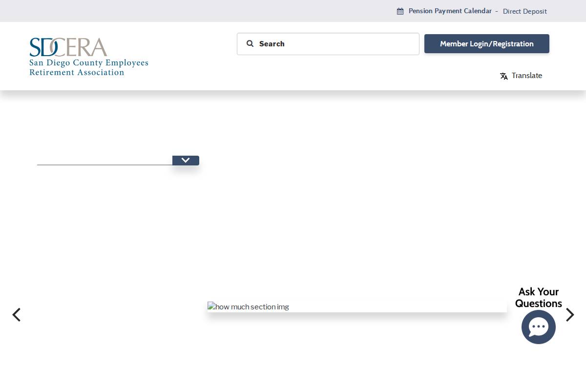 San Diego County Employees Retirement Association website preview