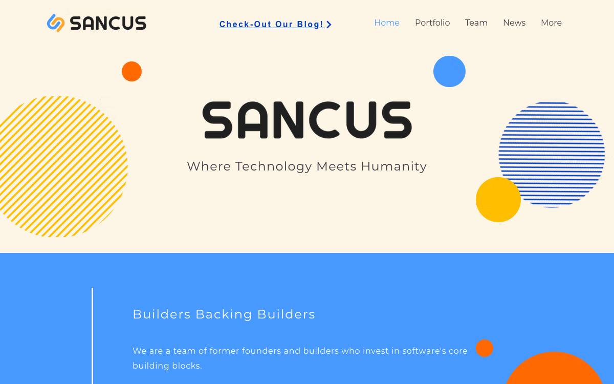 Sancus Ventures website preview