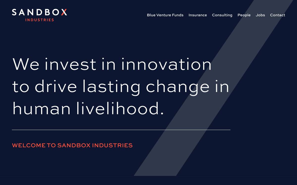 Sandbox Industries website preview