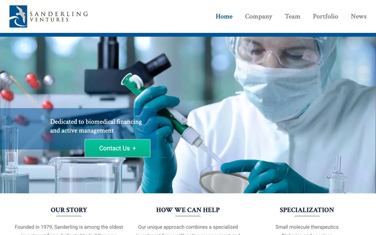 Sanderling Ventures website preview