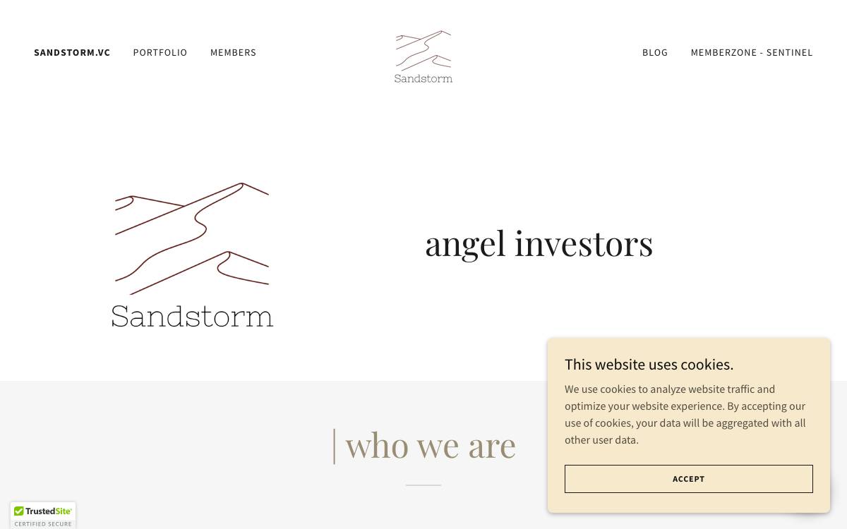 sandstorm.vc website preview