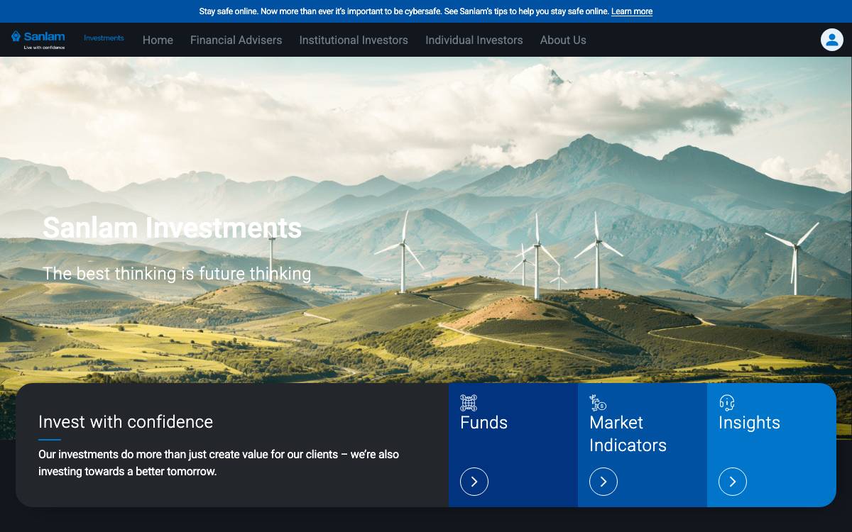 Sanlam Private Equity / Sanlam Investments website preview