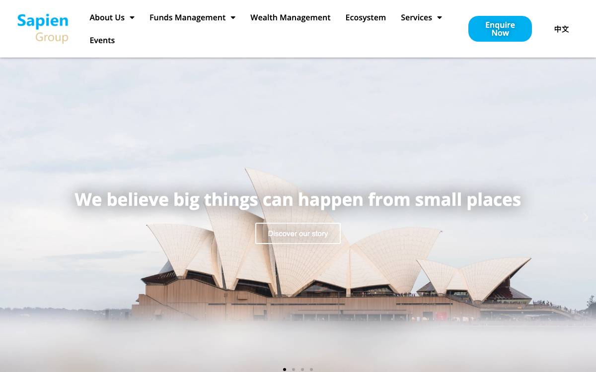 Sapien Ventures / Sapien Group website preview