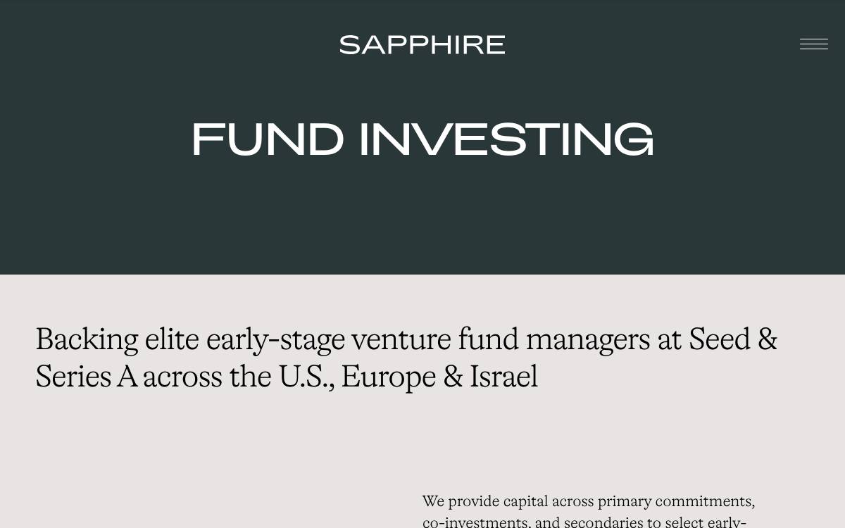 Sapphire Partners website preview