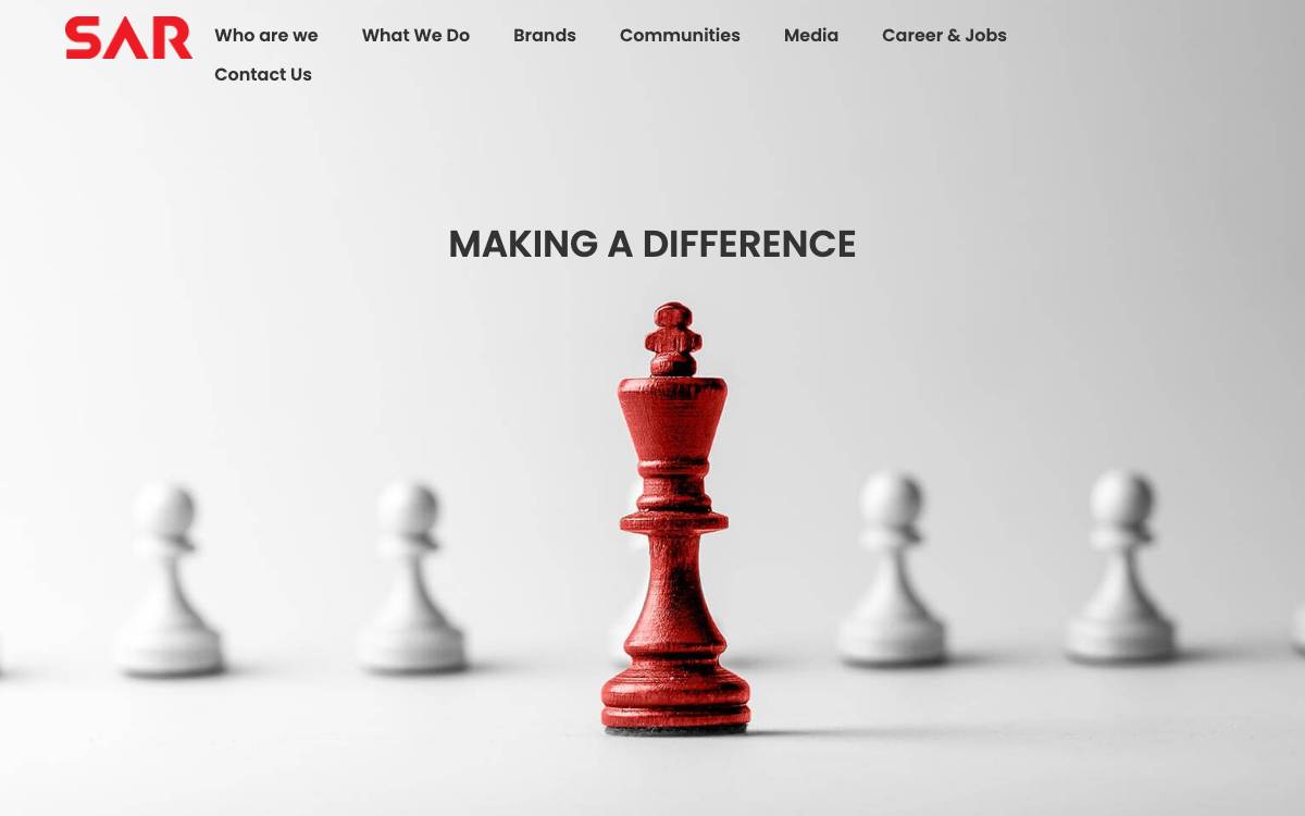 SAR GROUP website preview