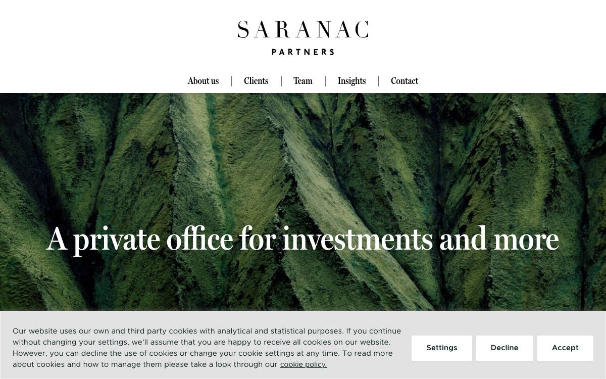 Saranac Partners website preview