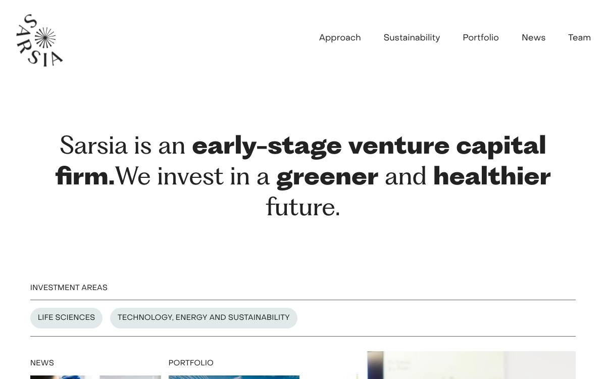 Sarsia Management AS website preview
