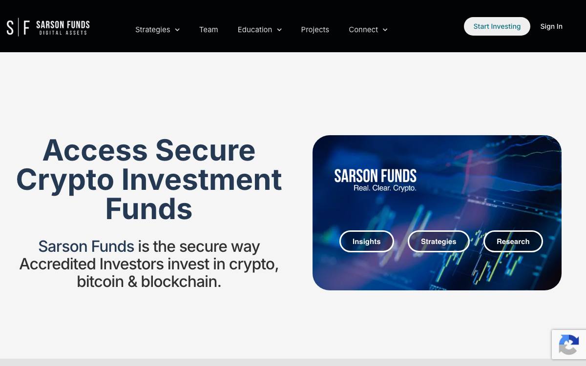 Sarson Funds website preview