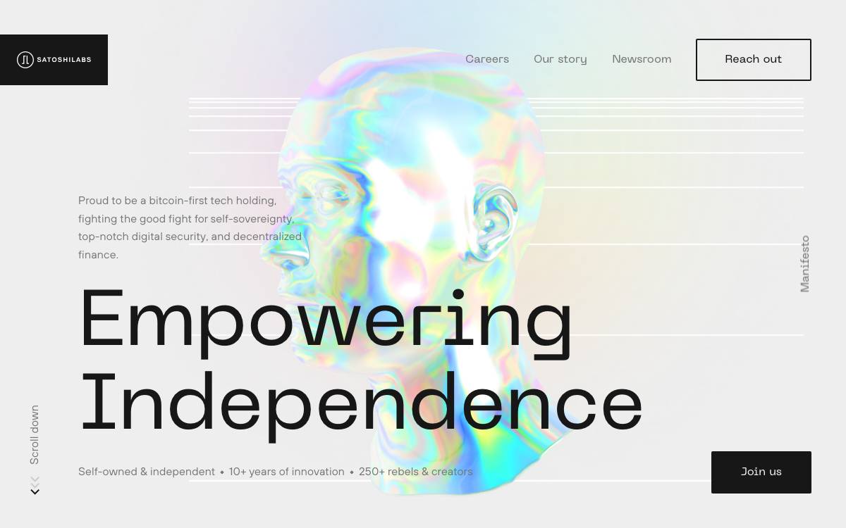 SatoshiLab website preview