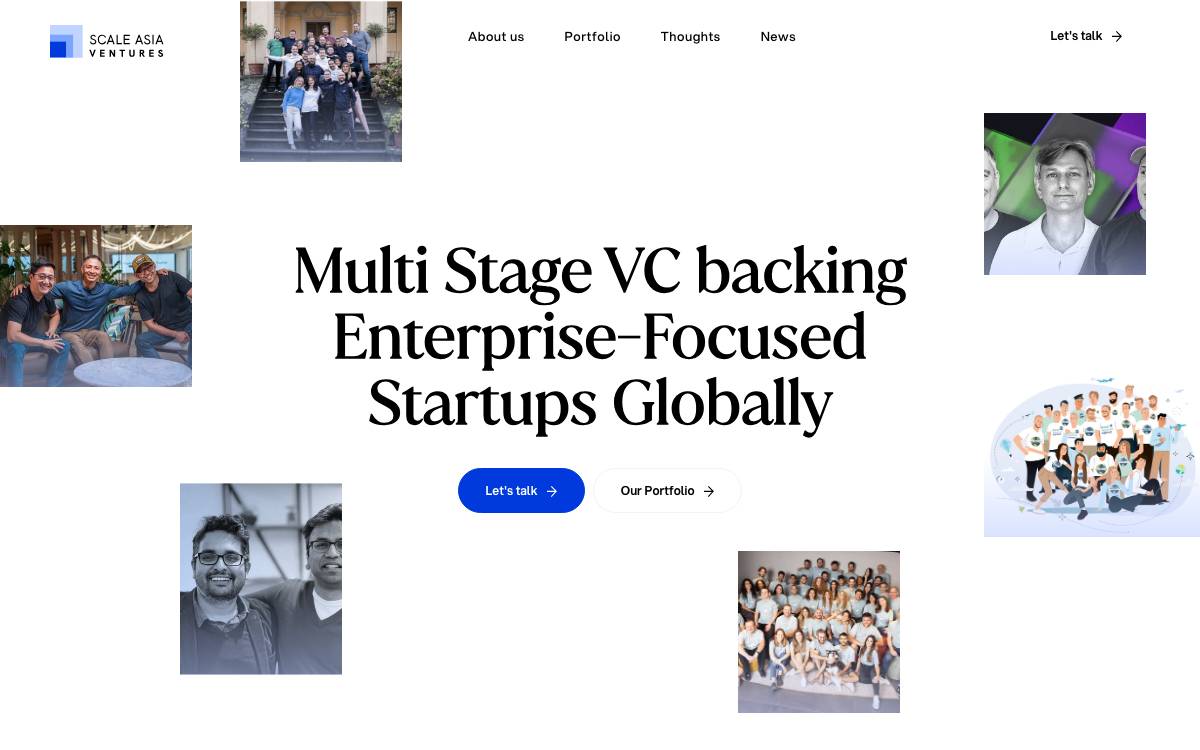 SAV (Scale Asia Ventures) website preview