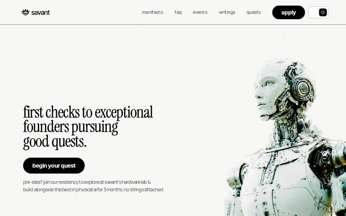 Savant website preview