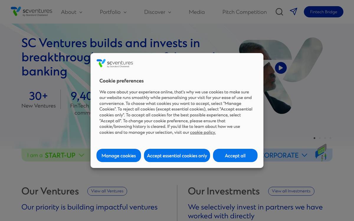 SC Ventures website preview