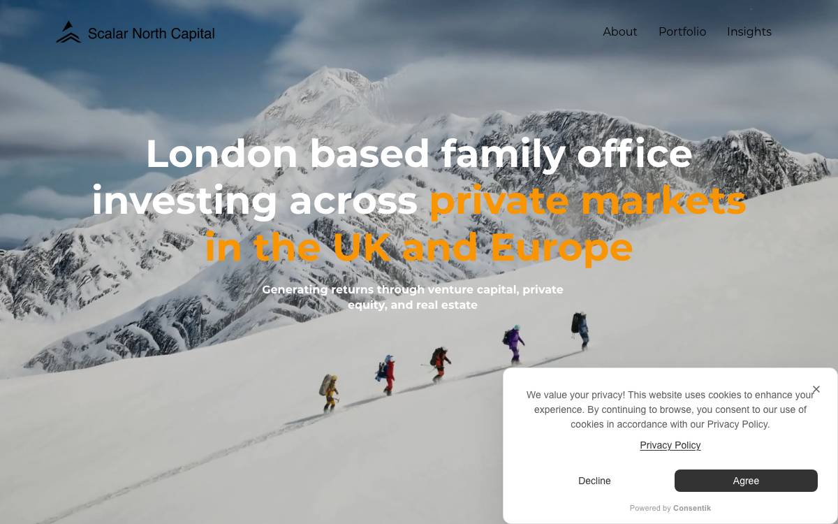 Scalar North Capital website preview